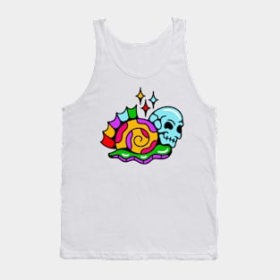 Snail skull rainbow Tank Top